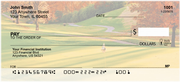 Golf Courses In Autumn Personal Checks | SPO-41