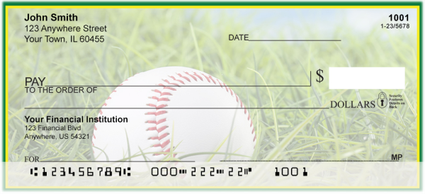 Green & Yellow Baseball Team Personal Checks
