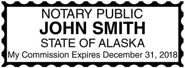 Alaska Public Notary Rectangle Stamp