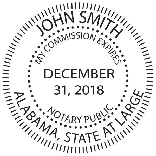 Alabama Notary Public Round Stamp