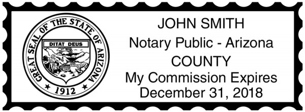 Arizona Public Notary Rectangle Stamp