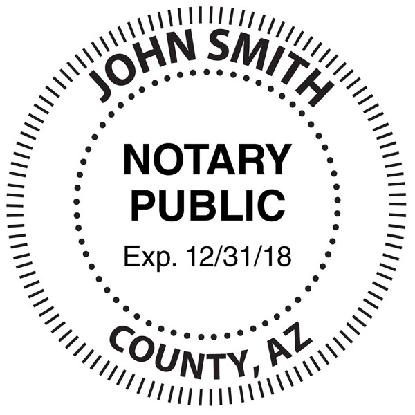 Arizona Notary Public Round Stamp