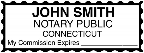 Connecticut Public Notary Rectangle Stamp
