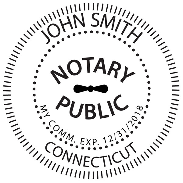 Connecticut Notary Public Round Stamp