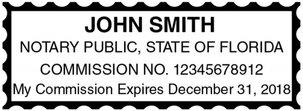Florida Public Notary Rectangle Stamp