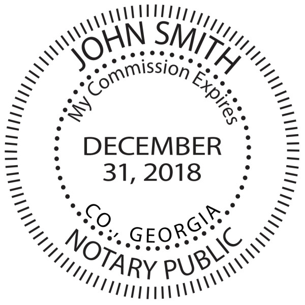 Georgia Notary Public Round Stamp