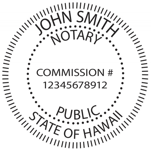 Hawaii Notary Public Round Stamp