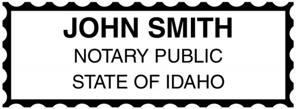 Idaho Public Notary Rectangle Stamp