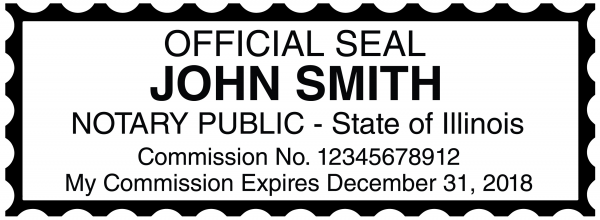 Illinois Public Notary Rectangle Stamp | STA-IL01