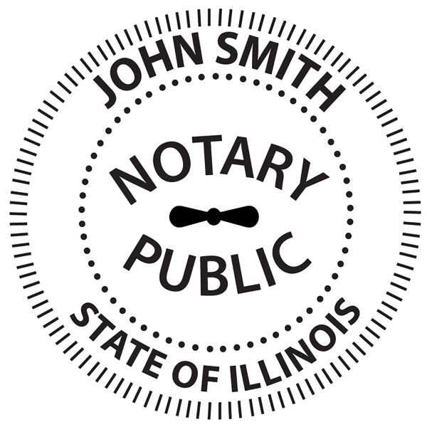 Illinois Notary Public Round Stamp