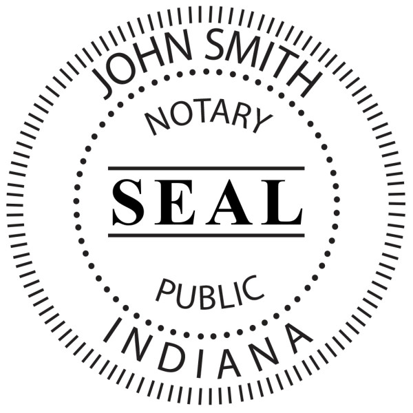 Indiana Notary Public Round Stamp