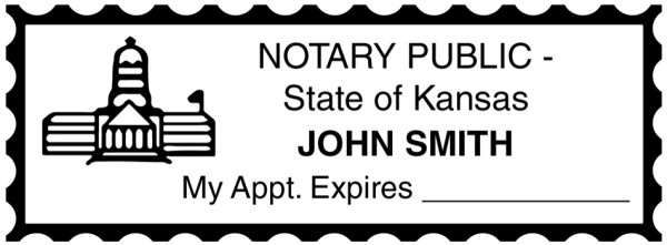 Kansas Public Notary Rectangle Stamp