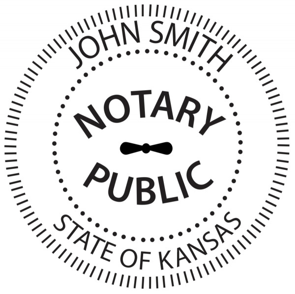 Kansas Notary Public Round Stamp