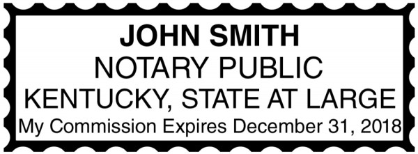 Kentucky Public Notary Rectangle Stamp