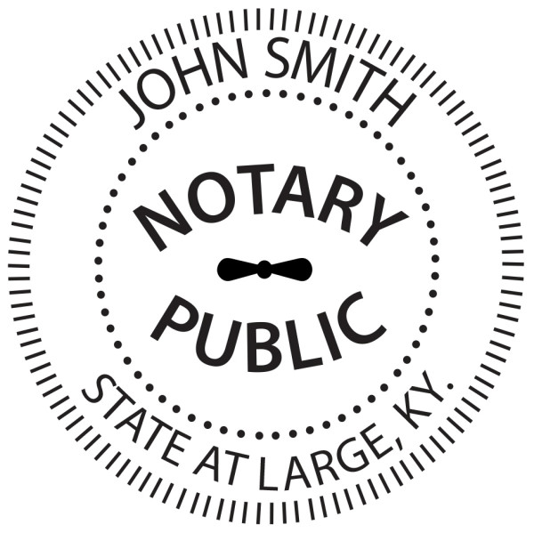 Kentucky Notary Public Round Stamp