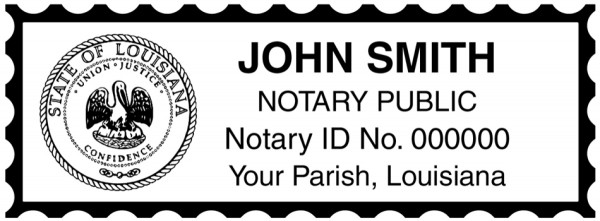 Louisiana Public Notary Rectangle Stamp