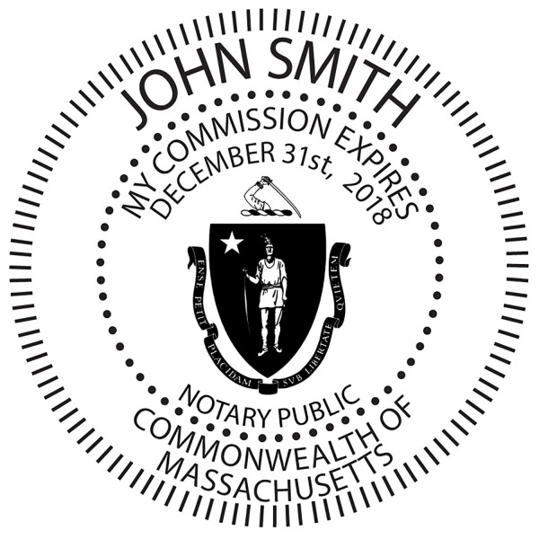 Massachusetts Notary Public Round Stamp
