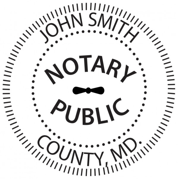 Maryland Notary Public Round Stamp