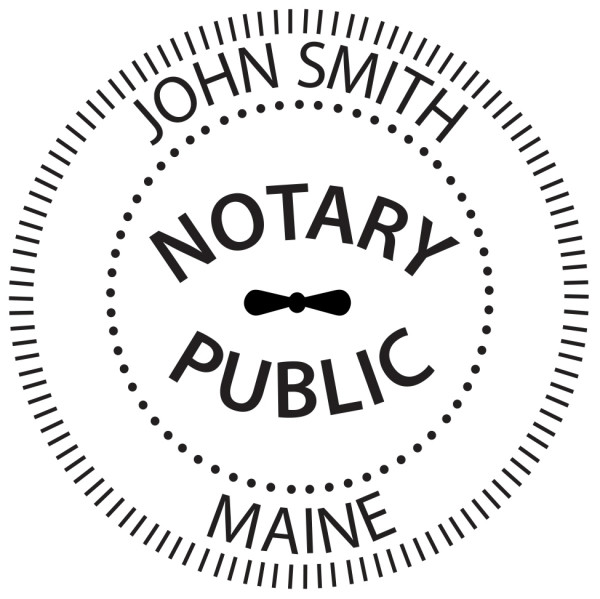 Maine Notary Public Round Stamp