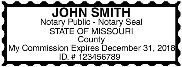 Missouri Public Notary Rectangle Stamp