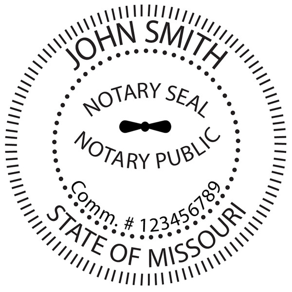 Missouri Notary Public Round Stamp