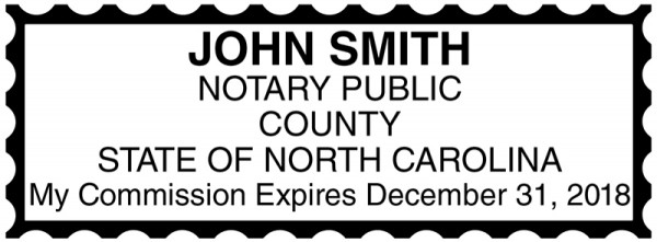 North Carolina Public Notary Rectangle Stamp