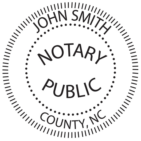 North Carolina Notary Public Round Stamp