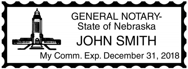 Nebraska Public Notary Rectangle Stamp
