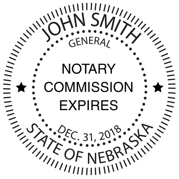 Nebraska Notary Public Round Stamp