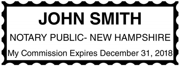 New Hampshire Public Notary Rectangle Stamp