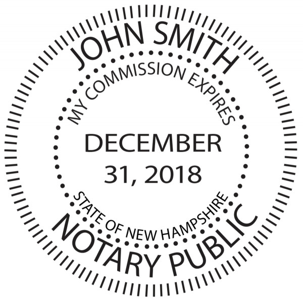 New Hampshire Notary Public Round Stamp