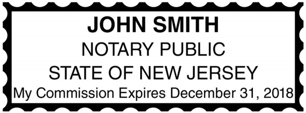 New Jersey Public Notary Rectangle Stamp