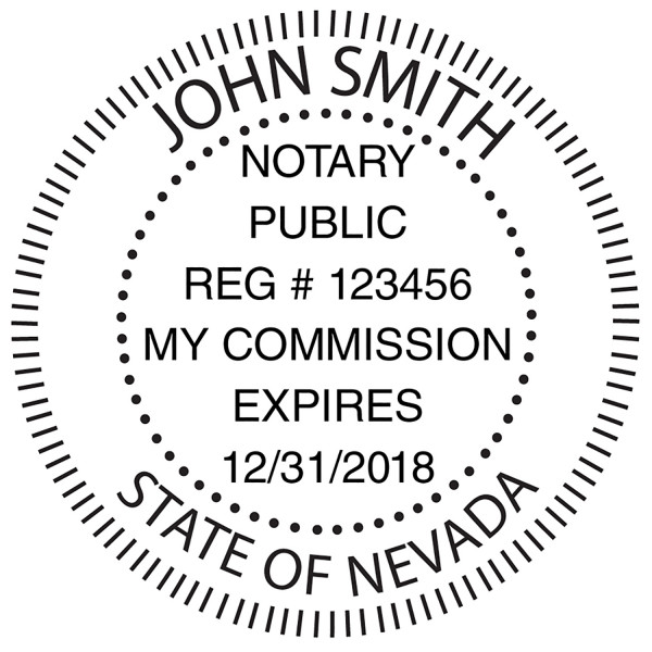 Nevada Notary Public Round Stamp
