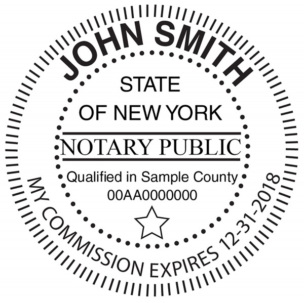 New York Notary Public Round Stamp | STA-NY02
