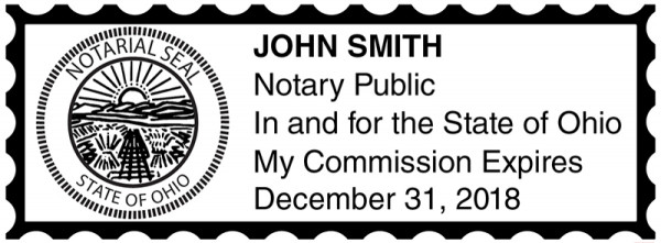Ohio Public Notary Rectangle Stamp