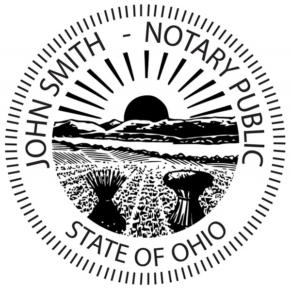 Ohio Notary Public Round Stamp