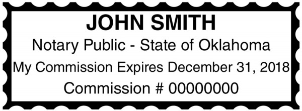 Oklahoma Public Notary Rectangle Stamp