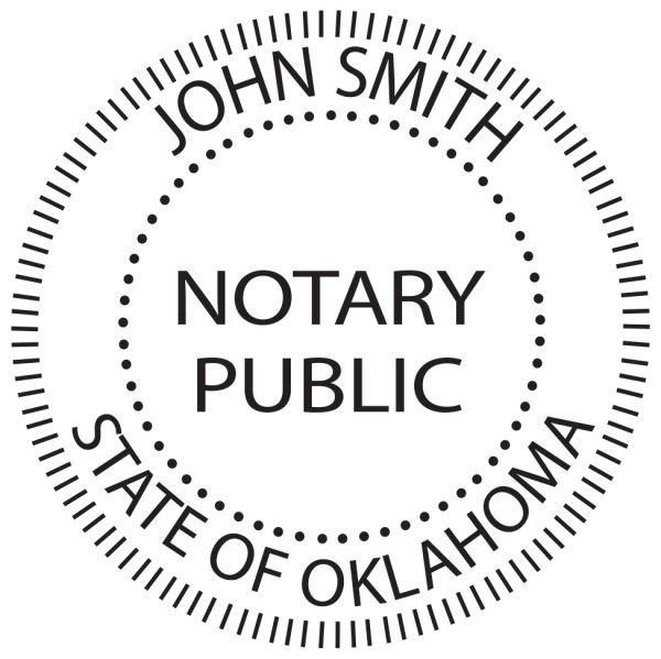 Oklahoma Notary Public Round Stamp