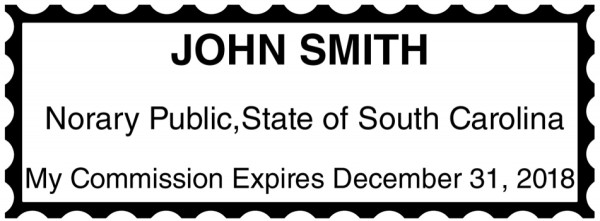 South Carolina Public Notary Rectangle Stamp