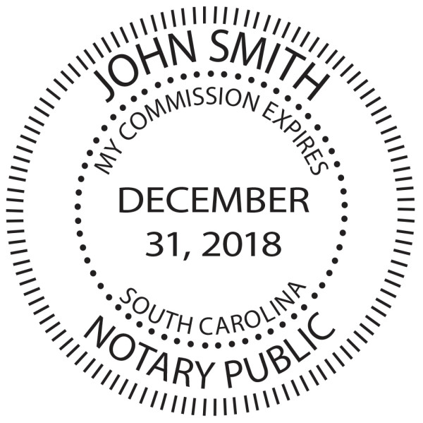 South Carolina Notary Public Round Stamp