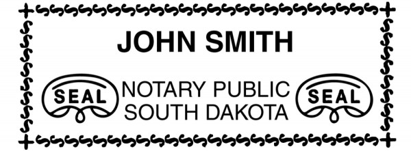 South Dakota Public Notary Rectangle Stamp