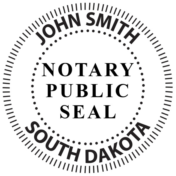 South Dakota Notary Public Round Stamp