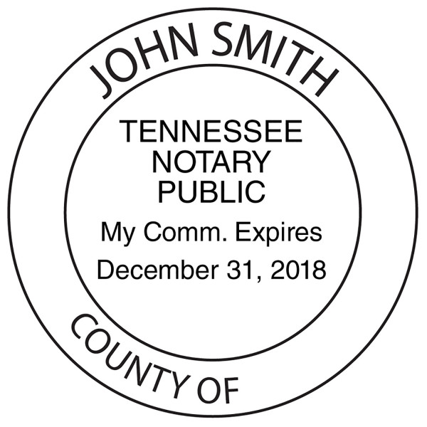 Tennessee Notary Public Round Stamp