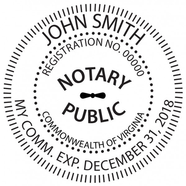 Virginia Notary Public Round Stamp
