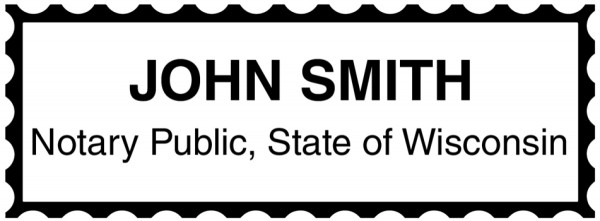 Wisconsin Public Notary Rectangle Stamp | STA-WI01