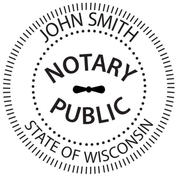 Wisconsin Notary Public Round Stamp