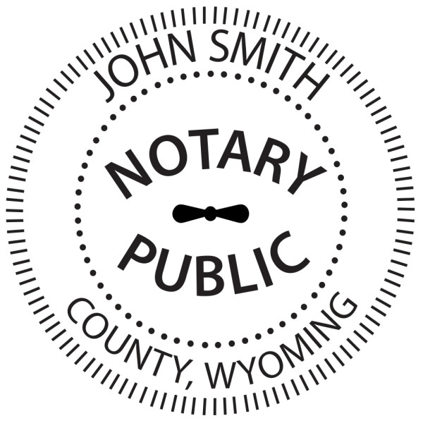 Wyoming Notary Public Round Stamp