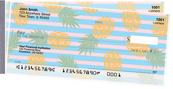 Pineapples Side Tear Personal Checks