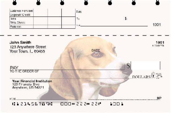 Beagles Top Stub Checks | TSDOG-12