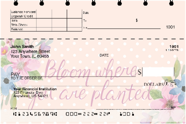 Happiness Blooms From Within Top Stub Checks | TSFLO-010